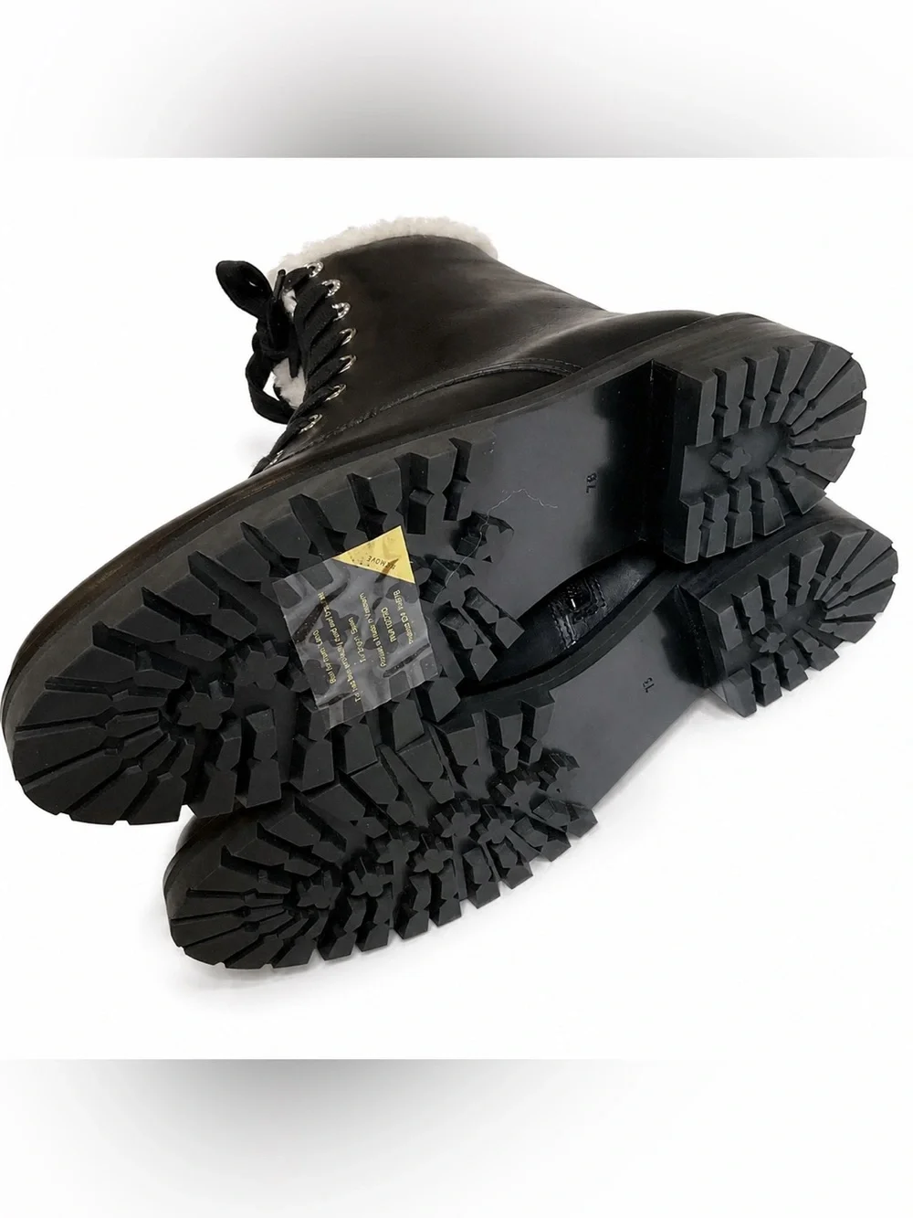Kate Spade Jemma Black Combat Boot Womens SZ 7 Utility Gorpcore Witchy Goth